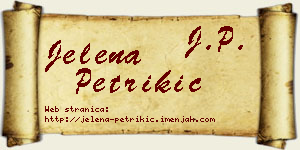 Jelena Petrikić vizit kartica